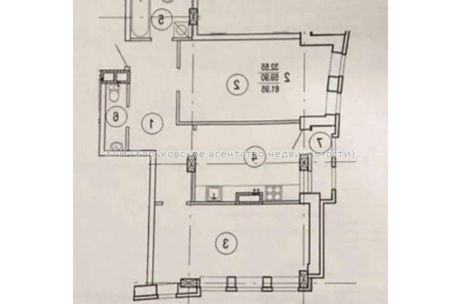 Продам квартиру, Гвардейцев Широнинцев ул. , 2  ком., 63 м², без внутренних работ 