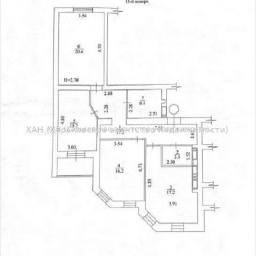 Продам квартиру, Профессорская ул. , 3  ком., 99 м², без внутренних работ 