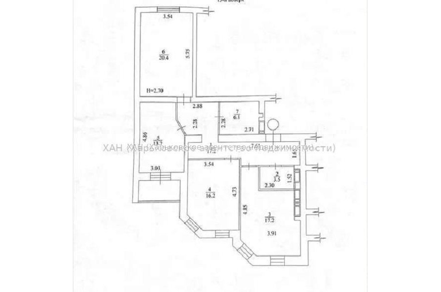 Продам квартиру, Профессорская ул. , 3 кім., 99 м², без внутренних работ 