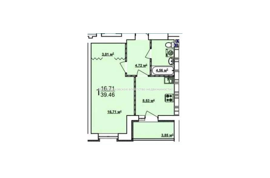 Продам квартиру, Мира ул. , 1 кім., 39.45 м², без внутренних работ 