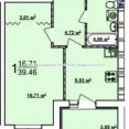 Продам квартиру, Мира ул. , 1  ком., 39.45 м², без внутренних работ 
