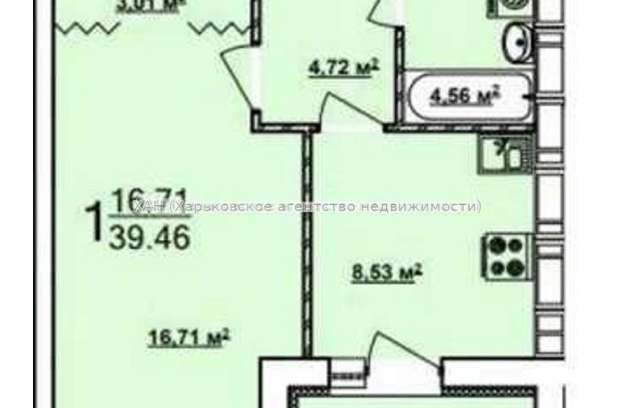 Продам квартиру, Мира ул. , 1  ком., 39.45 м², без внутренних работ 