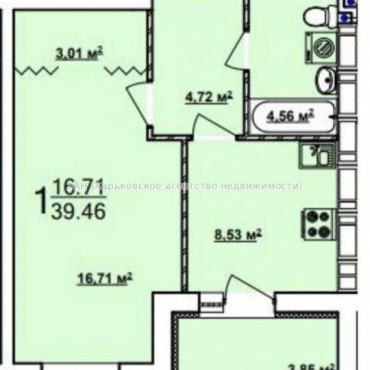 Продам квартиру, Мира ул. , 1 кім., 39.45 м², без внутренних работ 