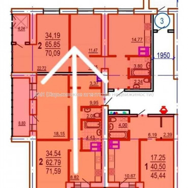 Продам квартиру, Шекспира пер. , 2 кім., 70 м², без внутренних работ 