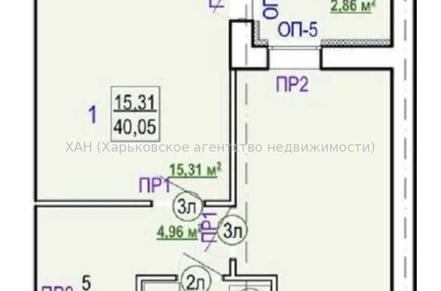 Продам квартиру, Шевченко ул. , 1 кім., 40 м², без внутренних работ 
