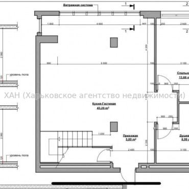 Продам квартиру, Клочковская ул. , 4  ком., 138 м², без внутренних работ 
