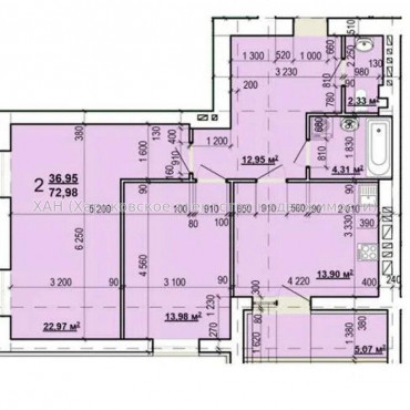 Продам квартиру, Мира ул. , 2  ком., 74 м², без внутренних работ 