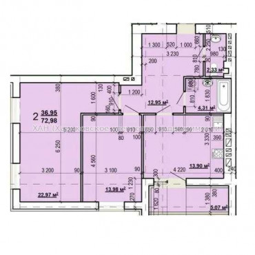 Продам квартиру, Мира ул. , 2  ком., 74 м², без внутренних работ 