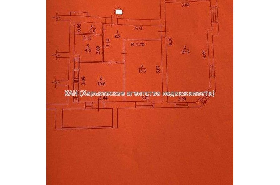 Продам квартиру, Елизаветинская ул. , 2 кім., 70 м², частичный ремонт 