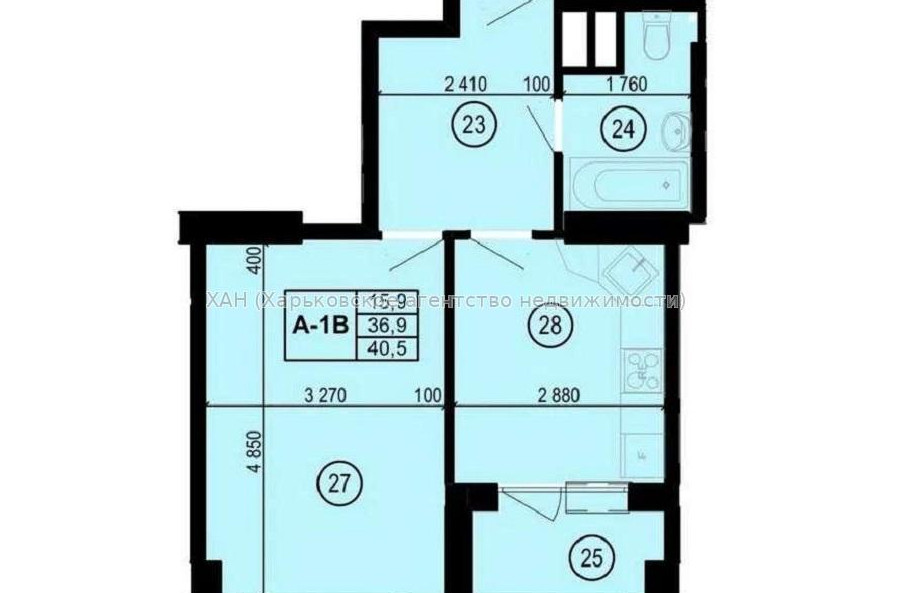 Продам квартиру, Героев Харькова просп. , 1  ком., 40 м², без внутренних работ 