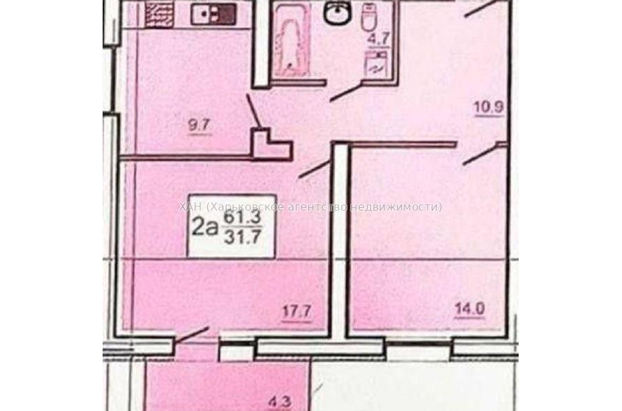 Продам квартиру, Непокоренных ул. , 2 кім., 62 м², без внутренних работ 