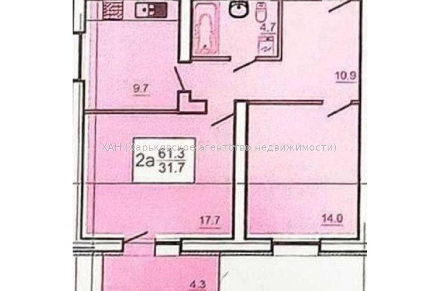 Продам квартиру, Героев Труда ул. , 2 кім., 62 м², без внутренних работ 