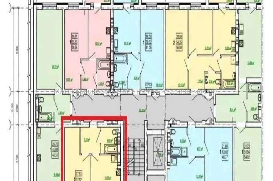 Продам квартиру, Победы просп. , 1  ком., 41 м², без ремонта 