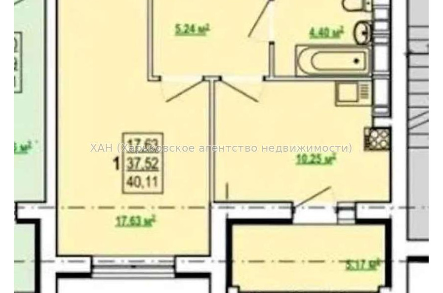 Продам квартиру, Победы просп. , 1  ком., 41 м², без ремонта 
