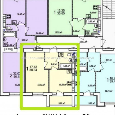 Продам квартиру, Мира ул. , 1 кім., 38.34 м², без внутренних работ 