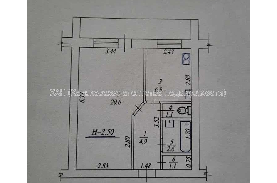 Продам квартиру, Аэрокосмический пр. , 1 кім., 40 м², евроремонт 