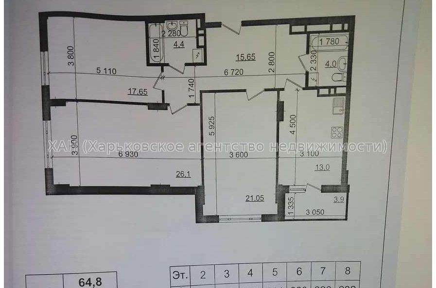 Продам квартиру, Льва Ландау просп. , 3 кім., 103 м², без внутренних работ 
