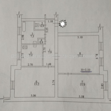 Продам квартиру, Юри Зойфера ул. , 3 кім., 80 м², косметический ремонт 