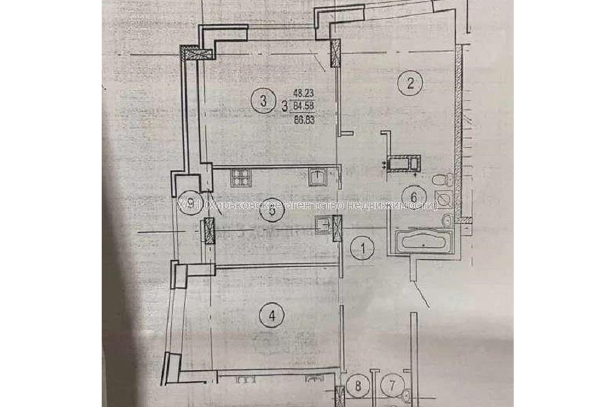Продам квартиру, Гвардейцев Широнинцев ул. , 3  ком., 87 м², без внутренних работ 