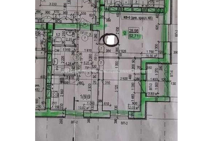 Продам квартиру, Полтавский Шлях ул. , 2  ком., 52 м², без внутренних работ 
