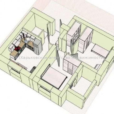 Продам квартиру, Полтавский Шлях ул. , 2 кім., 52 м², без внутренних работ 