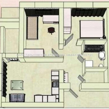 Продам квартиру, Полтавский Шлях ул. , 2 кім., 52 м², без внутренних работ 