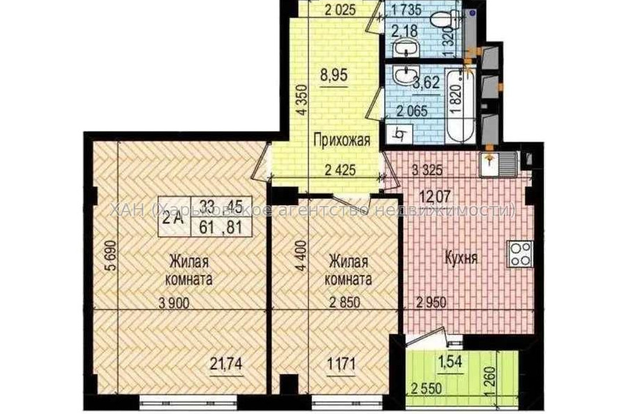 Продам квартиру, Льва Ландау просп. , 2 кім., 62 м², без внутренних работ 