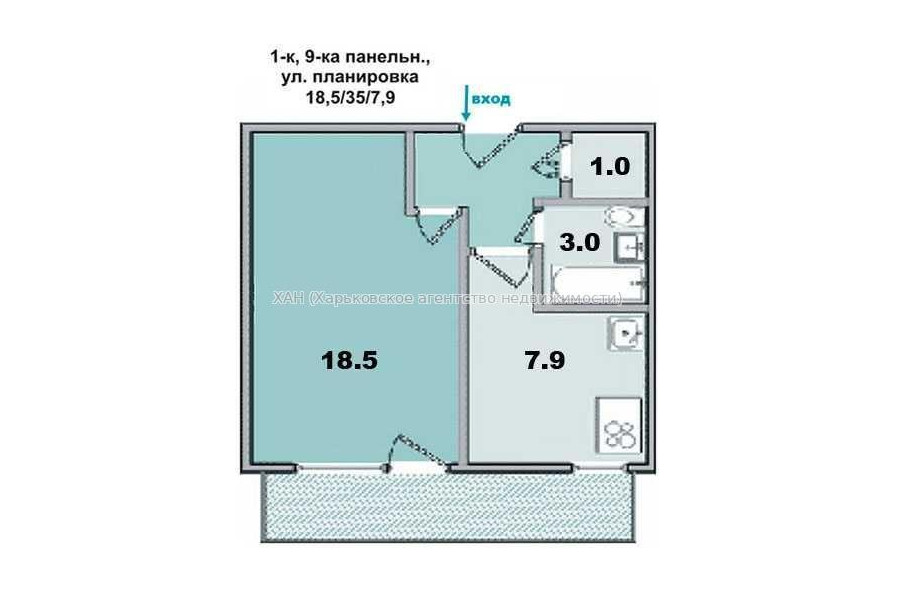 Продам квартиру, 92-й бригады ул. , 1  ком., 37 м², советский ремонт 