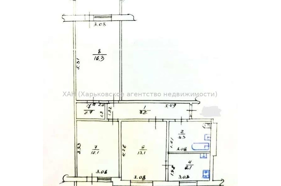 Продам квартиру, Победы просп. , 3 кім., 65 м², капитальный ремонт 