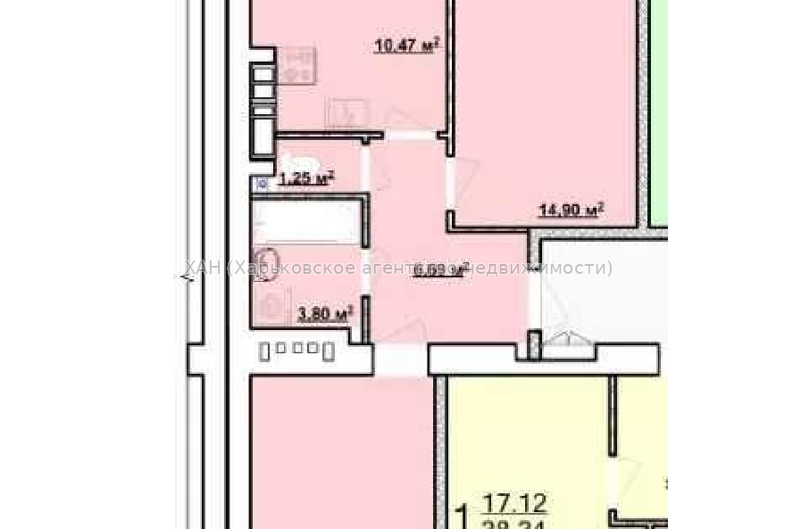 Продам квартиру, Мира ул. , 2  ком., 56 м², без внутренних работ 