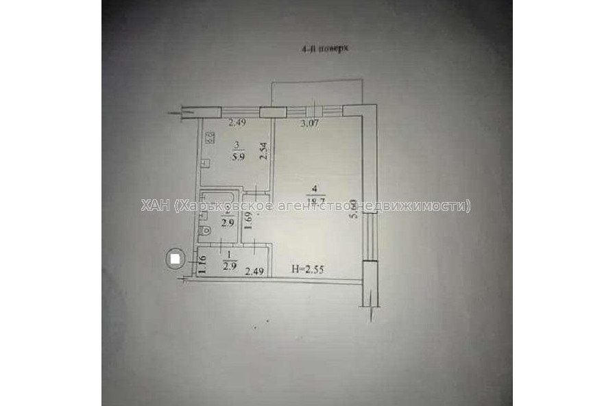 Продам квартиру, Богдана Хмельницкого бульв. , 1  ком., 31 м², капитальный ремонт 