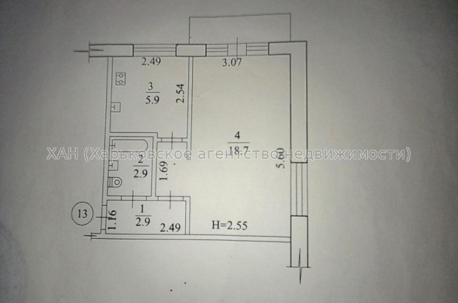 Продам квартиру, Богдана Хмельницкого бульв. , 1  ком., 31 м², капитальный ремонт 