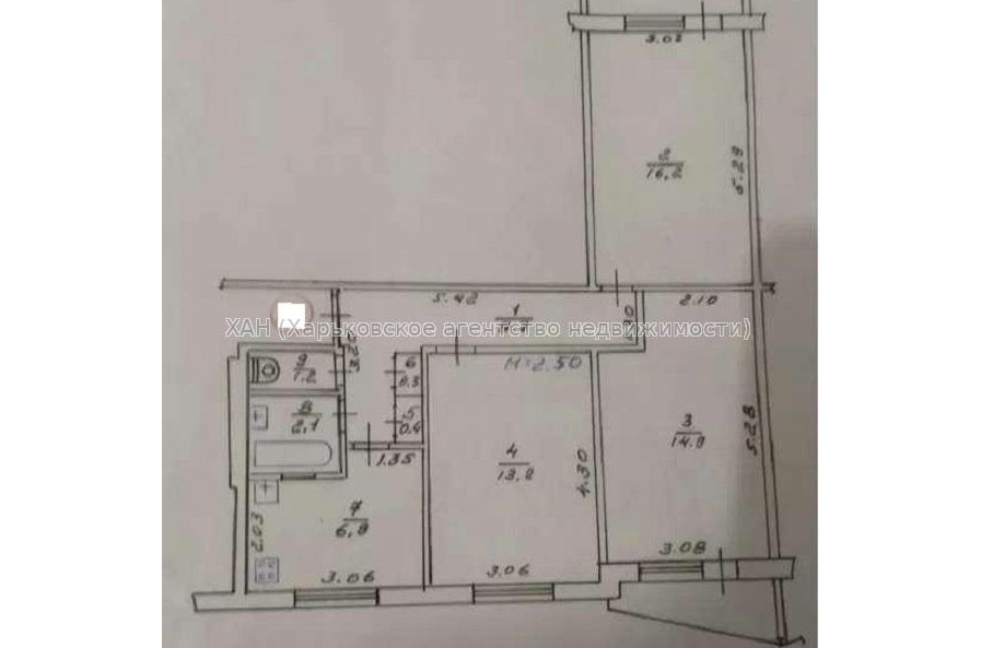 Продам квартиру, Кибальчича ул. , 3  ком., 65 м², косметический ремонт 