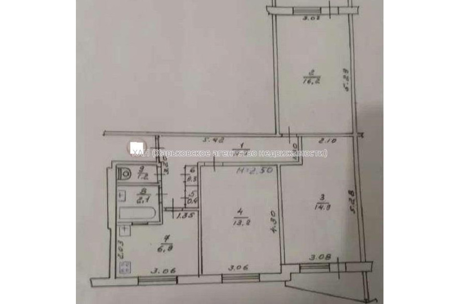 Продам квартиру, Кибальчича ул. , 3  ком., 65 м², косметический ремонт 