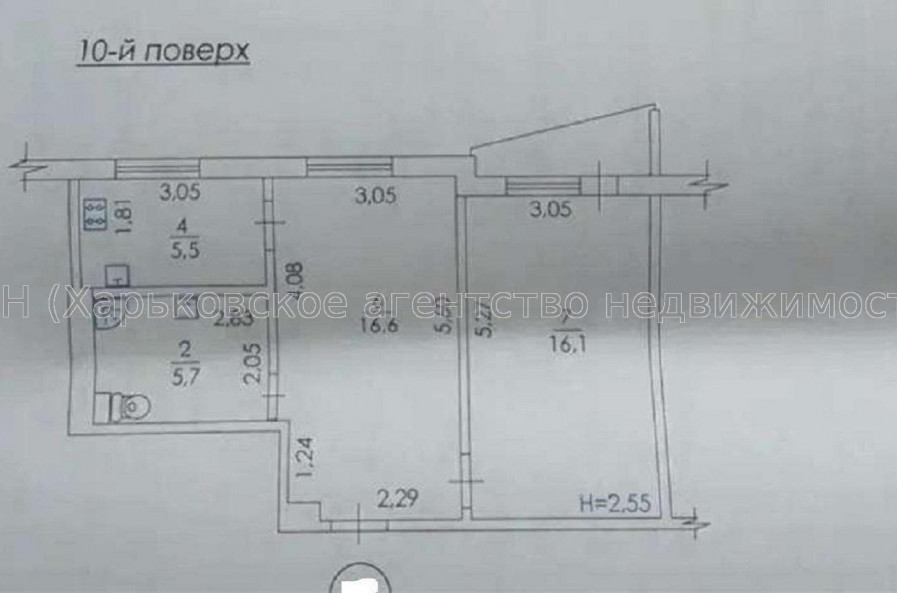 Продам квартиру, Барабашова академика ул. , д. 38А , 2  ком., 46 м², капитальный ремонт 