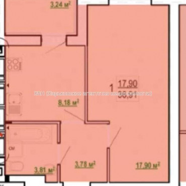 Продам квартиру, Шевченко ул. , 1  ком., 37 м², без внутренних работ 