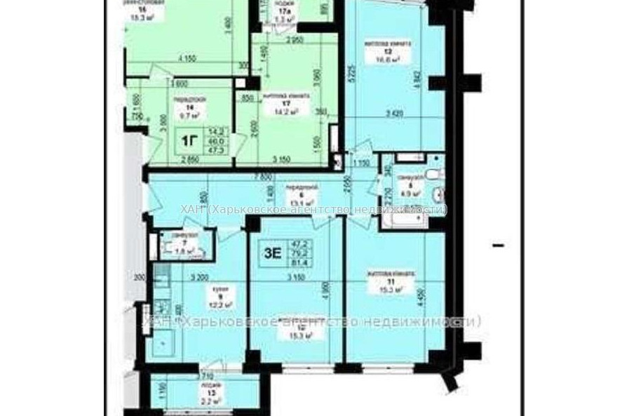 Продам квартиру, Героев Харькова просп. , 3  ком., 81 м², без внутренних работ 