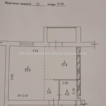 Продам квартиру, Героев Харькова просп. , 1 кім., 49 м², без внутренних работ 