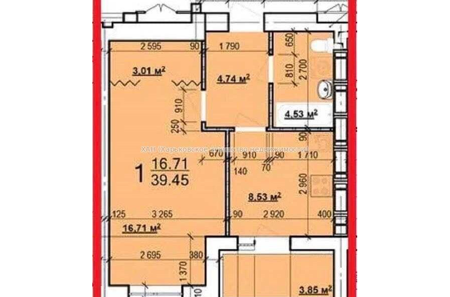 Продам квартиру, Мира ул. , 1 кім., 39 м², без внутренних работ 