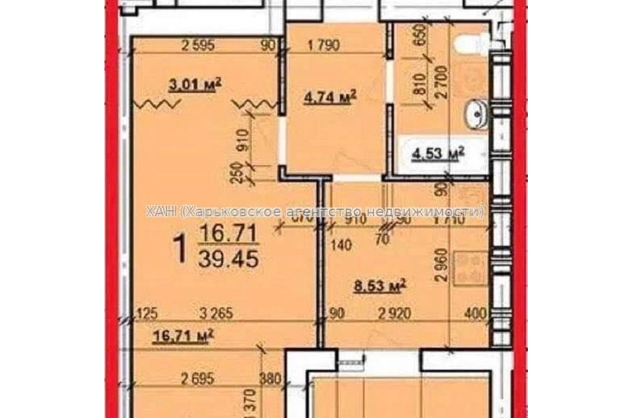 Продам квартиру, Мира ул. , 1  ком., 39 м², без внутренних работ 