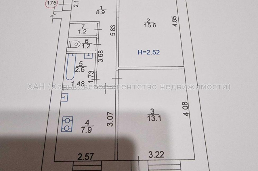 Продам квартиру, Клочковская ул. , 2 кім., 56 м², косметический ремонт 