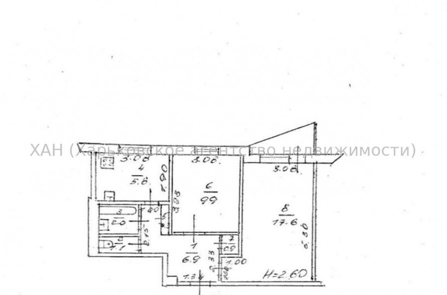 Продам квартиру, Деревянко Алексея ул. , 2 кім., 45.20 м², советский ремонт 