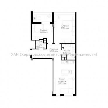 Продам квартиру, Валентиновская ул. , 2  ком., 72 м², без внутренних работ 