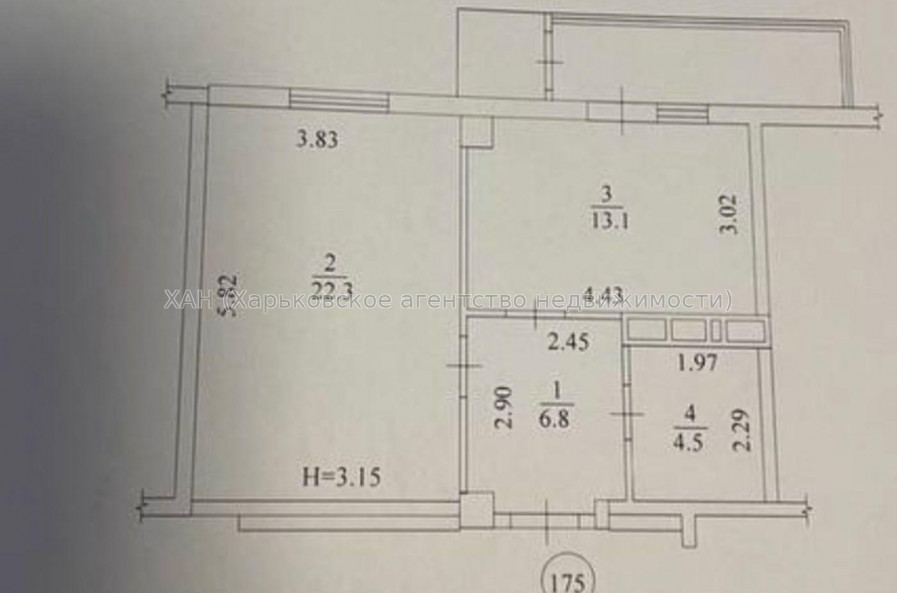 Продам квартиру, Клочковская ул. , 1  ком., 52 м², без ремонта 