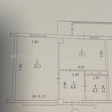 Продам квартиру, Клочковская ул. , 1 кім., 52 м², без ремонта 