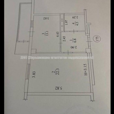 Продам квартиру, Клочковская ул. , 1  ком., 52 м², без ремонта 