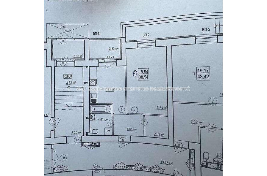 Продам квартиру, Полтавский Шлях ул. , 1  ком., 39 м², без внутренних работ 