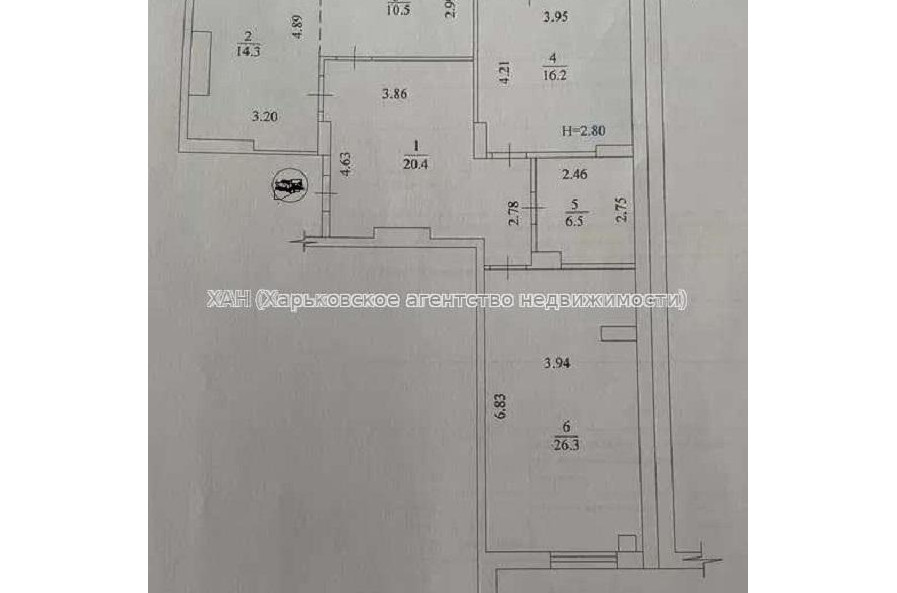 Продам квартиру, Героев Харькова просп. , 3  ком., 96 м², без внутренних работ 