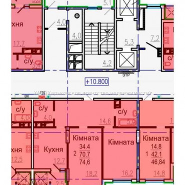 Продам квартиру, Авиационная ул. , 2 кім., 72 м², без внутренних работ 