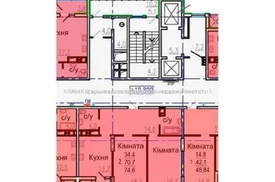 Продам квартиру, Авиационная ул. , 2  ком., 72 м², без внутренних работ 